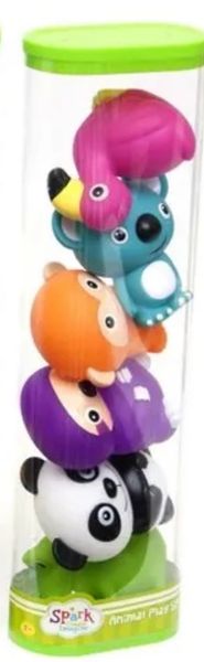 Assorted Multicolor Animal Toy Figure Playset, 6pcs