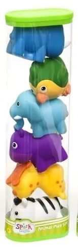 Baby Toys - Assorted Animal Figurines, 6pcs, Age 3+ - Rubber Toys
