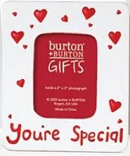 You’re Special Frame- Red Hearts, White, 5in 2x3 photo - Love Gifts - Valentines Day Gifts - Picture Frame Sale