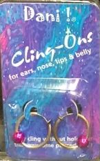 Dani! Cling Ons Earrings - Belly - Costume Jewelry - After Halloween Sale - under $20 -