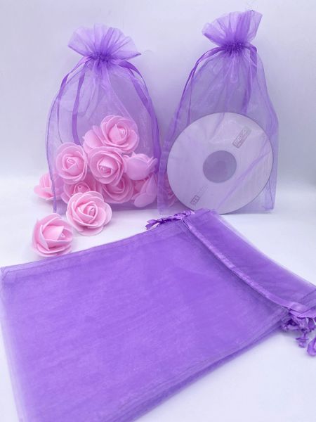 Lavender Organza Bags, 24pcs - 4x6 - Party Favor Gift Bag, Souvenirs