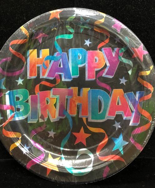 Happy Birthday Pizazz Party Luncheon Plates, 9in - 8ct