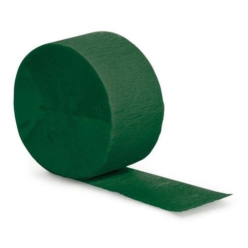 *Hunter Green Crepe Streamers, 81ft - Green Decorations