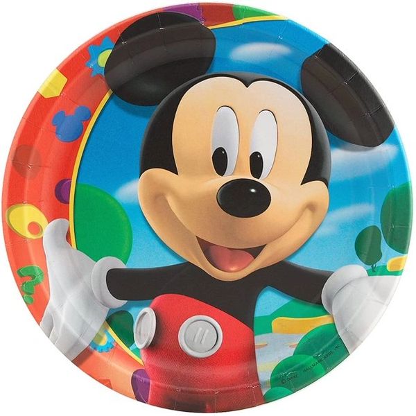Rare Disney Mickey Mouse Clubhouse Birthday Party Luncheon Plates, 9in - 8ct - Discontinued