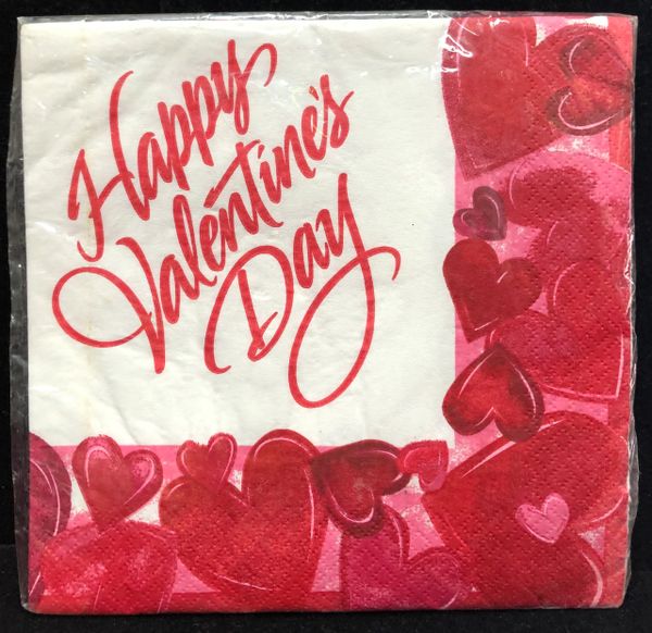 Happy Valentine's Day Hearts Luncheon Napkins, 16ct - Valentine Party - Red