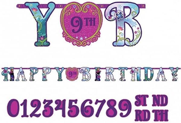 Giant Disney Frozen Personalized Birthday Party Banner Decoration, 10ft - Discontinued