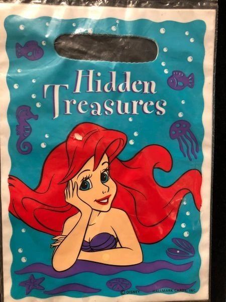 Rare Vintage Disney Little Mermaid Ariel Birthday Party Favor Loot Bags, 8ct - Hidden Treasures