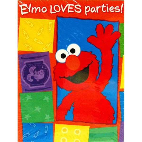 Rare Sesame Street Elmo Loves You Birthday Party Invitations, 8ct - 2006 - Licensed