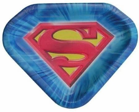 Rare Superman Returns Birthday Party Emblem Luncheon Plates, 9in, 8ct, 2006