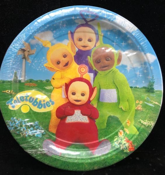 2 Pkgs Rare Vintage Teletubbies Birthday Party Luncheon Plates, 9in, 8ct, 1997 - Discontinued