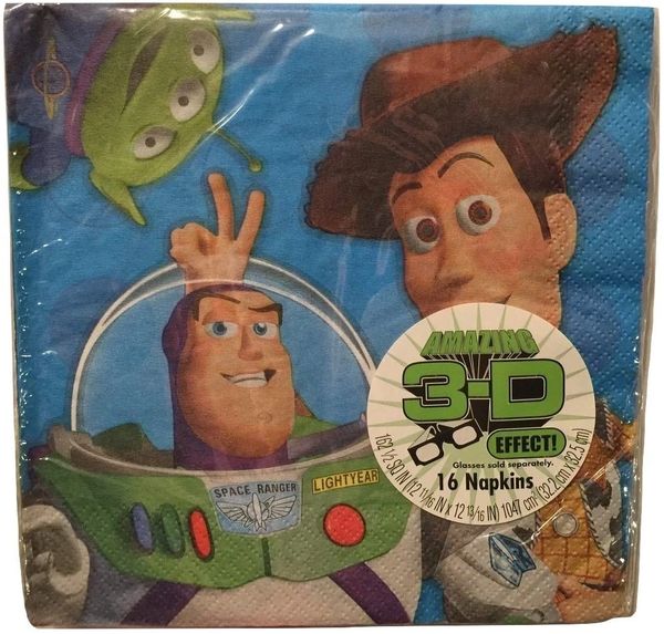 Toy Story 3D Effects Birthday Party Luncheon Napkins, 16ct - Discontinued