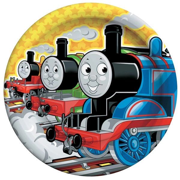 *Rare Thomas the Tank Engine Party Cake Plates, 7in - 8ct