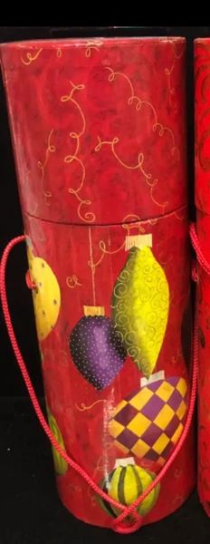 Christmas Wine Bottle Gift Box with Handles - Holiday Sale