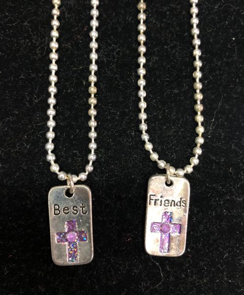 BOGO SALE - Best Friends Necklace - Beaded - 2pc Set