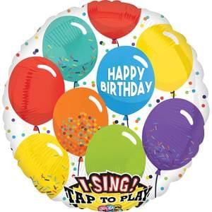 Happy Birthday Musical Sing a Tune Foil Balloon, 28in