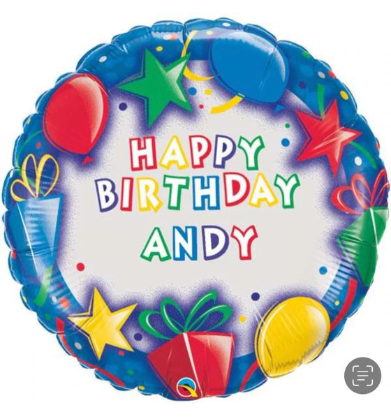 Jumbo Happy Birthday Personalized - Just Write Foil Balloon, 36in - Discontinued - Jumbo Birthday Balloon