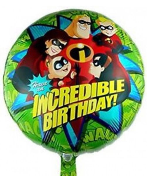 BOGO SALE - Disney The Incredibles Happy Birthday Foil Balloon, 18in - Licensed
