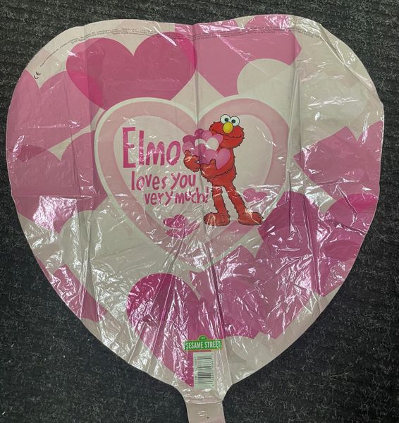(#12) Rare Elmo loves you very much Balloon - Pink Heart Shape Foil Balloon, 18in - Valentines Day