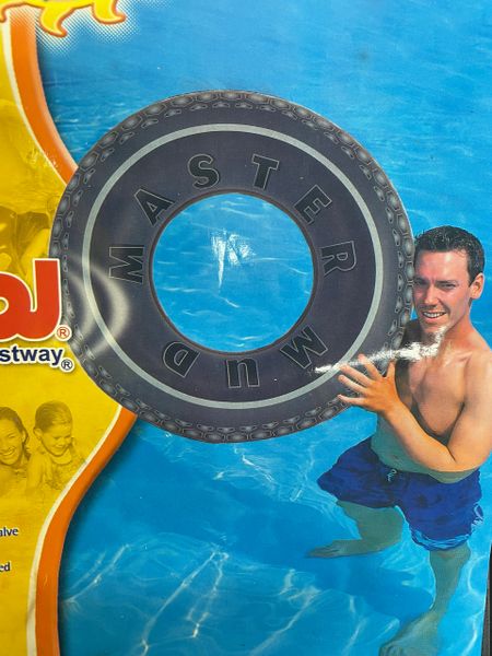 *3 Inflatable Tire Pool Rafts, Donut Style, Black - 36in - Summer Fun Pool Float SALE