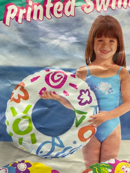 Inflatable Swim Ring Tube Float, 20in - Age 4-6 Summer Fun - Beach Toys