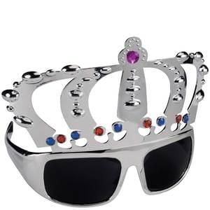 *Silver King Crown Sunglasses Costume Accessory, Elvis Glasses - Halloween