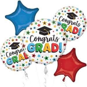 *Congrats Grad! Congratulations Graduate, Graduation Bouquet, 5 Balloons