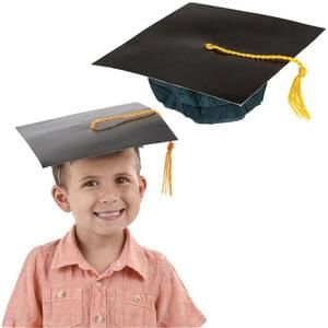 Black Cardboard Graduation Cap - Graduation Decorations - 2 Caps