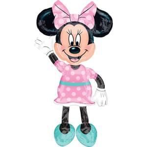 Minnie Mouse Airwalker Super Shape Foil Balloon, Pink Dress, 54in