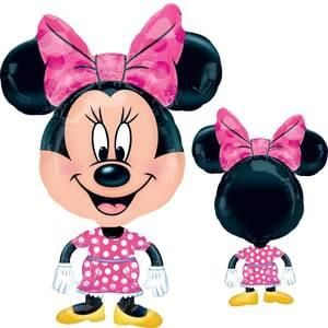 Minnie Mouse Airwalker Buddies Super Shape Foil Balloon, Pink Dress, 31in