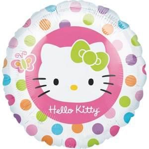 Hello Kitty Colorful Polka Dots Foil Balloon, 18in