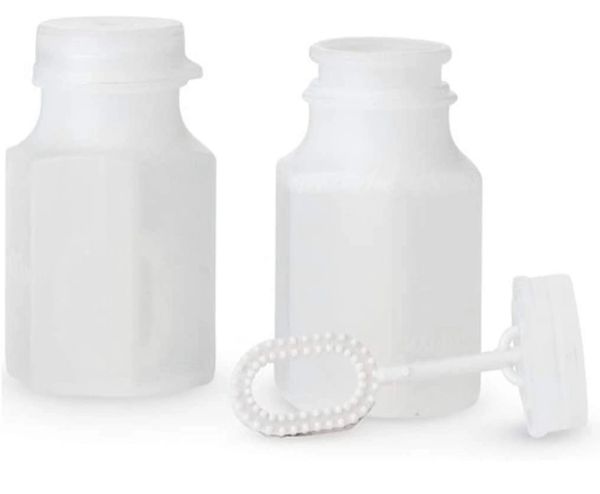 BOGO SALE - White Party Bubbles, Party Favors, 2in - 24pcs