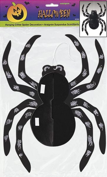 BOGO SALE - 3D Hanging Spider Honeycomb Cutout, 14in - After Halloween Sale