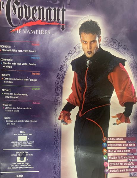 *Dark Minion Vampire Costume, Men's - Halloween - The Covenant