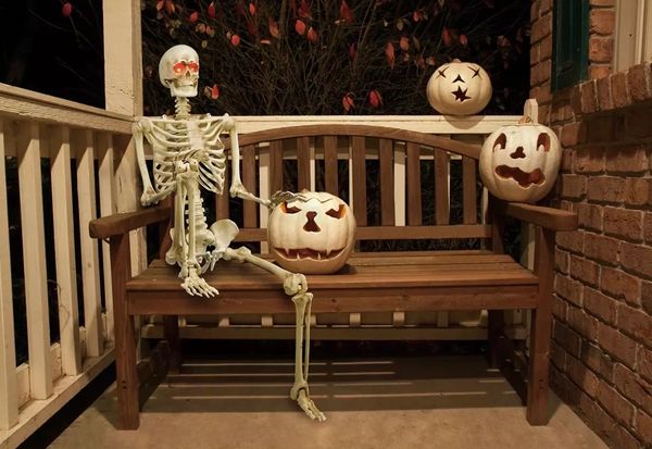 5ft Posable Skeleton with Light Up Eyes - Halloween Sale