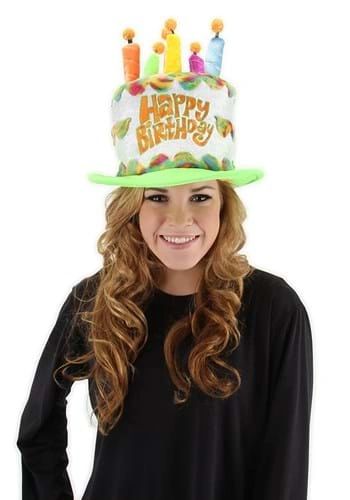 Deluxe Happy Birthday Cake Hat with Candles
