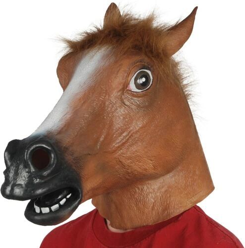 *Brown Horse Head Mask - Farm Animals - Equestrian - Halloween