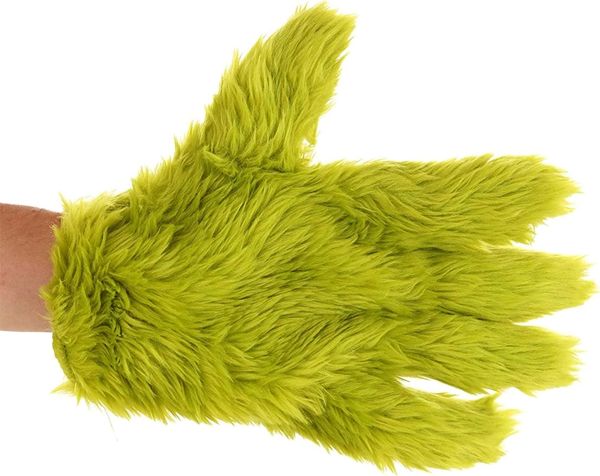 Deluxe Dr Seuss The Grinch Green Furry Hands, Adult - Christmas - Halloween Sale