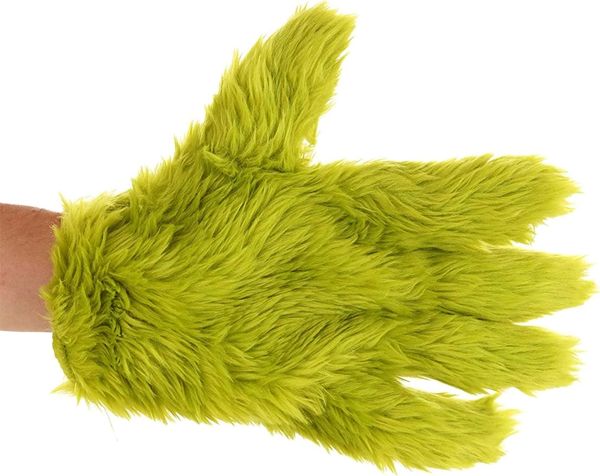 *Deluxe Dr Seuss the Grinch Green Furry Hands, Adult - Christmas - After Halloween Sale