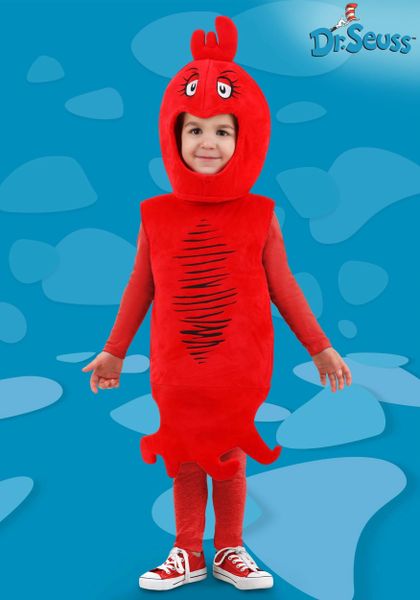 *Dr Seuss Dr. Seuss Red Fish Costume, Toddler 4T - Halloween