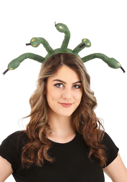Medusa Headband Accessory - Green Snakes - Halloween Spirit - under $20
