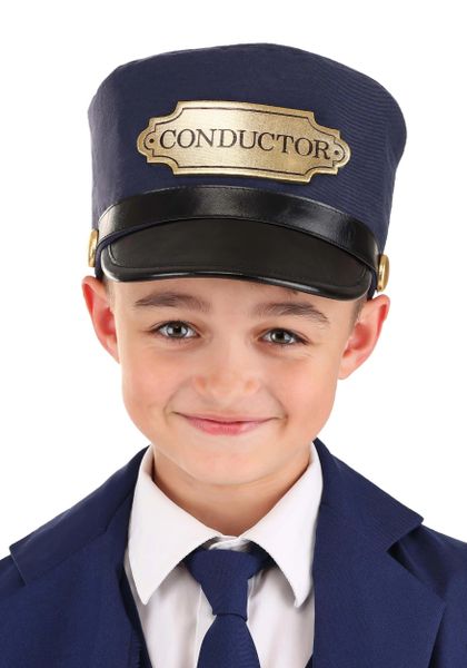 Kids Train Conductor Hat, Blue - Adjustable - Purim