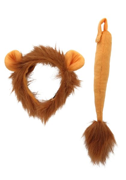 *Lion Ears and Tail Costume Accessory Kit - Jungle Safari Animals - Halloween