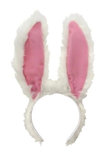 White Moving Bunny Ears Accessory - Purim - Halloween Spirit - under $20