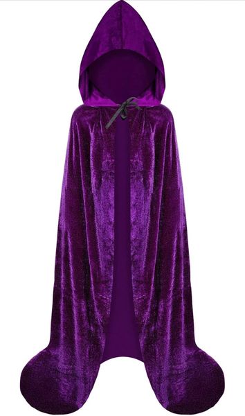 *Purple Velvet Hooded Cape, Cloak Witch Costume Accessory, Girls - Hocus Pocus - After Halloween Sale