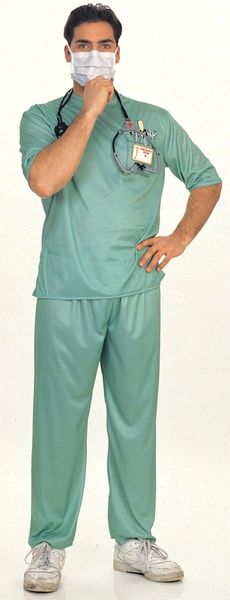 Emergency Room Surgeon Costume - Doctor, Scrubs - Medical - Purim - Halloween Spirit - under $20