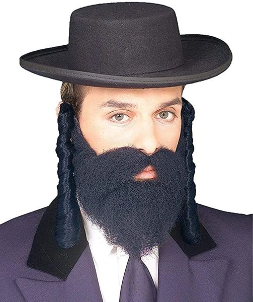 Payis - Rabbi, Black Hair - Purim - Halloween Sale