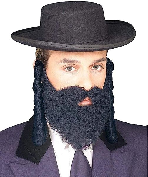 *Payis - Rabbi, Black Hair - Halloween Costume Accessory