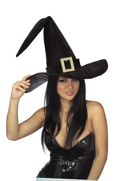 Witch Hat with Buckle Accessory - Halloween Spirit - under $20