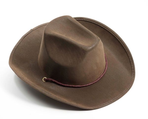 Brown Cowboy Hat - Felt - Purim - Halloween Spirit - under $20