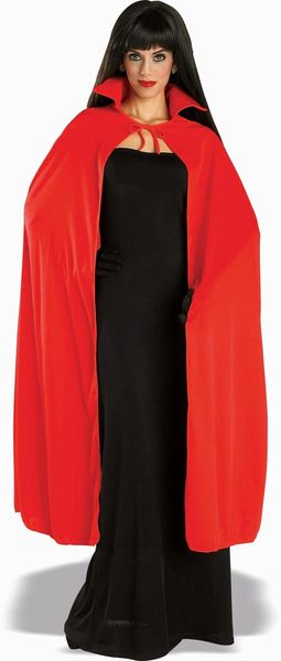 *Long Red Cape, Cloak Costume Accessory, Unisex, 56in - After Halloween Sale